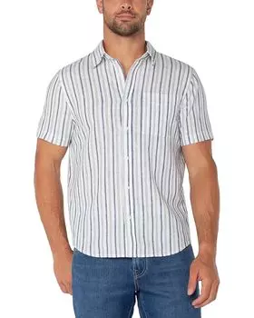 Рубашка Liverpool Los Angeles Short Sleeve Button Up Shirt, цвет White/Navy