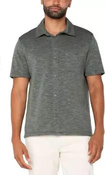 Рубашка Liverpool Los Angeles Short Sleeve Button Up Shirt, цвет Heather Sage