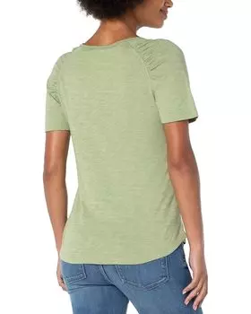 Рубашка Liverpool Los Angeles Short Sleeve Shirred Shirt, цвет Pale Artichoke