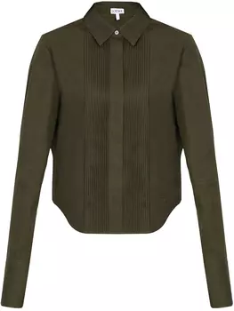 Рубашка Loewe Pleated, зеленый
