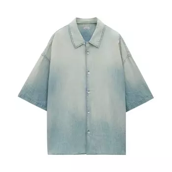 Рубашка Loewe Short-Sleeve Shirt, цвет Bleached Indigo