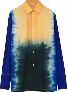 Рубашка Loewe Tie Dye Shirt 'Dark Blue/Multicolor', синий