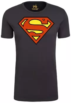 Рубашка LOGOSHIRT Superman Logo, серый
