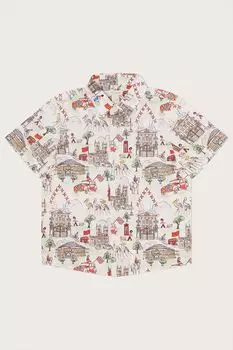 Рубашка Лондон натурального цвета с принтом Monsoon
