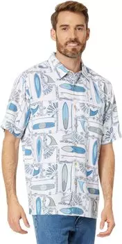 Рубашка Long Boards Short Sleeve Woven Quiksilver, цвет White Longboards