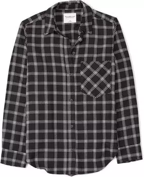 Рубашка Long Sleeve Flannel Abercrombie & Fitch, цвет Black White Plaid