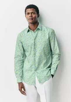 Рубашка LONG SLEEVE SINGLE CUFF PRINTED Next, светло-голубой