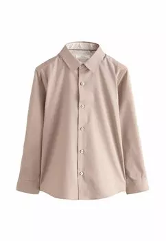 Рубашка LONG SLEEVE SMART TRIMMED STANDARD Next, серо-коричневый