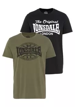 Рубашка LONSDALE, цвет Olive/Black