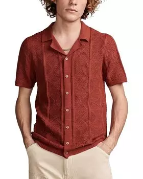 Рубашка Lucky Brand Crochet Camp Collar Shirt, цвет Burnt Henna