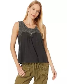 Рубашка Lucky Brand Embroidered Yoke Top, цвет Raven