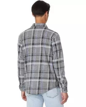 Рубашка Lucky Brand Plaid Brushed Knit Long Sleeve Shirt, цвет Grey Multi Plaid