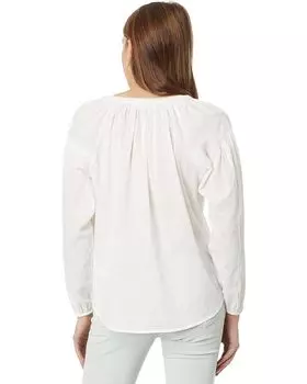Рубашка Lucky Brand Relaxed Lace Open Neck Shirt, ярко-белый
