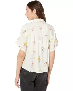 Рубашка Lucky Brand Relaxed Printed Workwear Shirt, цвет Cream Multi