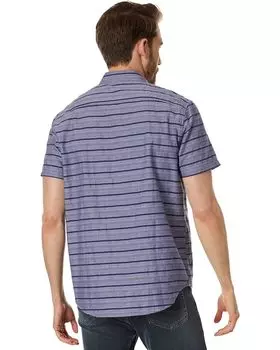 Рубашка Lucky Brand Striped Short Sleeve Workwear Shirt, цвет Blue Stripe