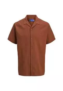 Рубашка Люк рубашка с короткими рукавами Jack & Jones, коричневый