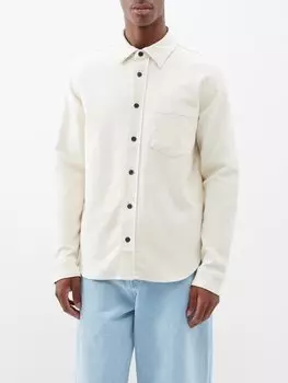 Рубашка luka из смесового хлопка с накладными карманами Citizens Of Humanity, бежевый