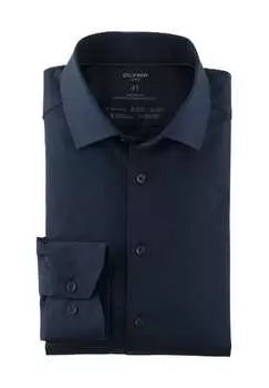 Рубашка Luxor business с современным кроем длинным рукавом и воротником Kent Olymp, синий