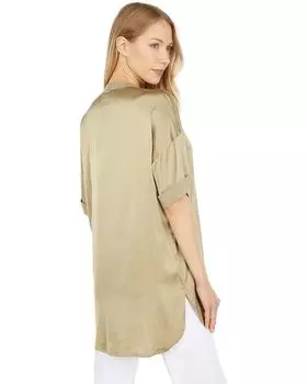 Рубашка Lysse Verbena Eco Vera Stretch Satin Short Sleeve Shirt, цвет Olive Oil