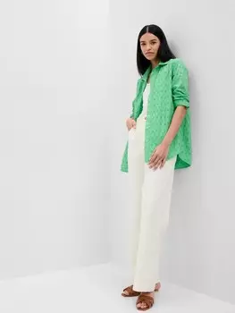 Рубашка мадейра Gap, зеленый