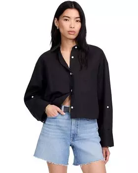 Рубашка Madewell Alice Shirt - Cotton Linen, цвет Jet Black