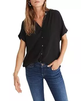 Рубашка Madewell Central Drapey, цвет True Black
