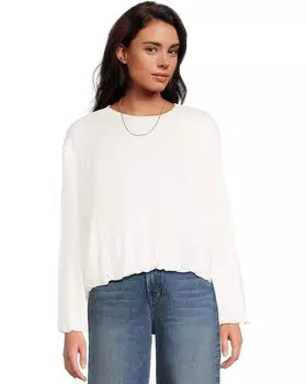 Рубашка Madewell Peach Long Sleeve Bubble Shirt, цвет Winter White