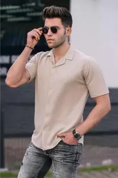 Рубашка Madmext, бежевый