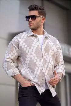 Рубашка Madmext, бежевый