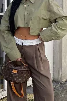 Рубашка Madmext, хаки