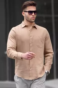 Рубашка Madmext, кэмел