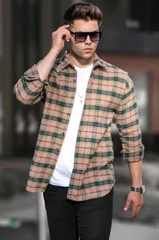 Рубашка Madmext, кэмел