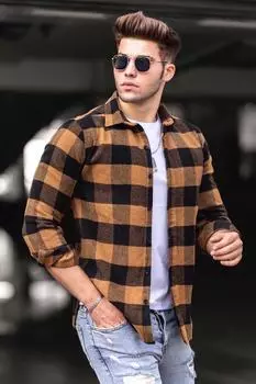 Рубашка Madmext, кэмел