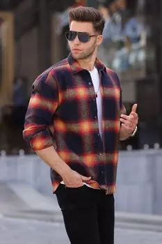 Рубашка Madmext, темно-синий