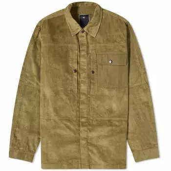 Рубашка Maharishi Hemp Cord Overshirt, оливковое