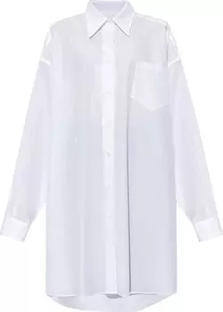 Рубашка Maison Margiela Long-Sleeve Button Down Shirt Dress 'White', белый