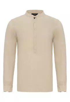 Рубашка Mandarin Collar Long Sleeve Antioch, бежевая