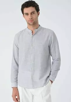 Рубашка Mandarin Collar Long Sleeve Antioch, светло-серая