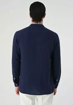 Рубашка Mandarin Collar Long Sleeve Antioch, темно-синяя