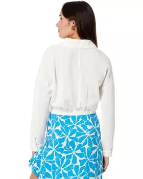 Рубашка MANGO Bambu Shirt, белый