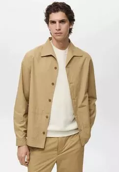 Рубашка Mango, бежевый