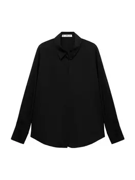 Рубашка MANGO Blouse, черный