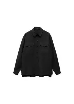 Рубашка MANGO Blouse Perseo, черный