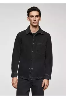 РУБАШКА -- Mango, черный