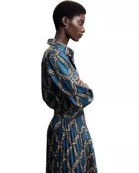 Рубашка MANGO Katea Shirt, цвет Medium Blue