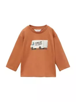Рубашка MANGO KIDS COURIER, цвет Caramel