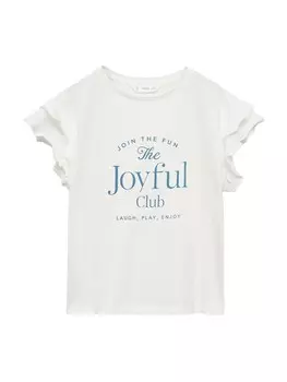 Рубашка MANGO KIDS JOYFUL, белый