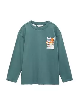 Рубашка MANGO KIDS POKECHAR, изумрудный