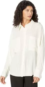 Рубашка MANGO Mayo Button-Up, натуральный