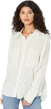 Рубашка MANGO Mayo Button-Up, зеленый